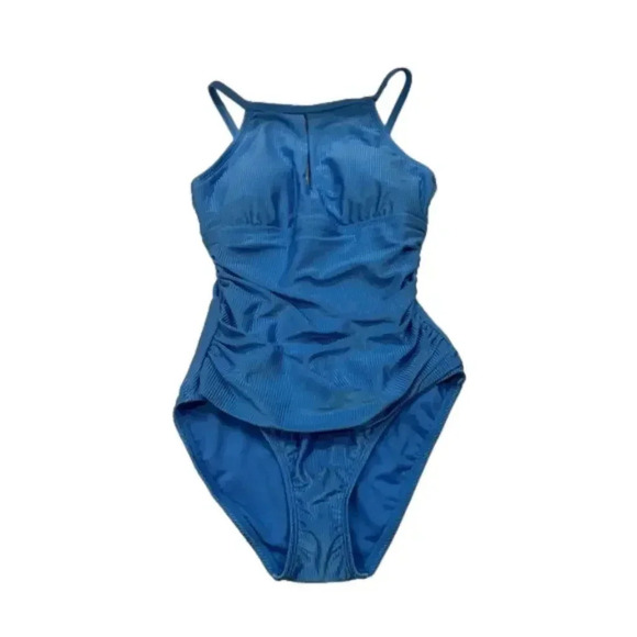 Ellen Tracy Other - ELLEN TRACY Women's Standard One-Piece Swimsuit with Neck Cut Size 8 NWT